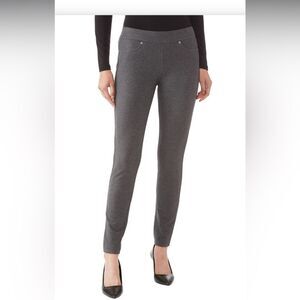 Michael Kors Stretchy Pull on Leggings Skinny Pants Sz LP Charcoal/Gray